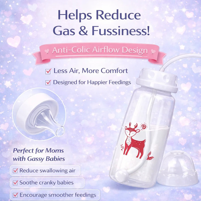 BabyFlow 360 nipple close-up highlighting the anti-colic airflow design